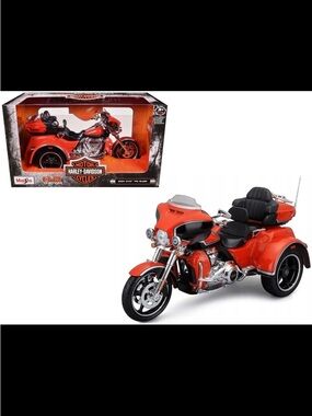 Maisto 2021 Harley Davidson CVO Tri Glide Orange 1/12 Motorcycle Model 32337